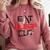 Haircutter Barber Eat Sleep Cut Barbering Graduation Comfort Colors Sweatshirt Crimson