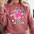 Happy Last Day Of School Coquette Bow Graduation Girls Kids Comfort Colors Sweatshirt Crimson