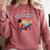Happy Valentines Day To Myself Introvert Humor Comfort Colors Sweatshirt Crimson
