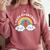 I Hate Everybody Rainbow Sarcastic Grumpy Introvert Comfort Colors Sweatshirt Crimson