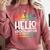 Hello Kindergarten First Day Back To School Graduation Comfort Colors Sweatshirt Crimson