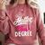 Hotter By One Degree Graduation Comfort Colors Sweatshirt Crimson