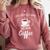 I'd Rather Stay Home And Drink Coffee Lover Introvert Shy Comfort Colors Sweatshirt Crimson