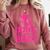 I'm Done Class Of 2024 Pink Girls Women Graduation Comfort Colors Sweatshirt Crimson