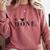 I'm Done College High School Graduation Senior Comfort Colors Sweatshirt Crimson