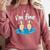 I'm Fine Drowning Thumbs Up Introvert Meme Humor Comfort Colors Sweatshirt Crimson