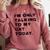 I'm Only Talking To My Cat Today Introvert Chalk Comfort Colors Sweatshirt Crimson