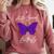 Introvert Antisocial Butterfly For Women Men Comfort Colors Sweatshirt Crimson