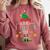 The Introvert Elf Christmas Family Matching Fun Xmas Top Comfort Colors Sweatshirt Crimson