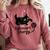 Introvert Energy Cat Love Cat Meme Comfort Colors Sweatshirt Crimson