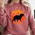 Introvert Retro Sunset Capybara Tee Comfort Colors Sweatshirt Crimson