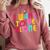 Introvert I Want To Be Alone Retro Wavy Comfort Colors Sweatshirt Crimson