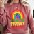 It's Way Too Peopley Outside Anti Social Introvert Comfort Colors Sweatshirt Crimson