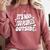 It's Way Too Peopley Outside Introvert Humor Comfort Colors Sweatshirt Crimson