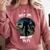 Just Me And My Yeti Retro Sunset Mountain Hiking Introvert Comfort Colors Sweatshirt Crimson