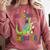 Kids 2nd Grade Graduate Dinosaur Trex 2nd Grade Graduation Comfort Colors Sweatshirt Crimson