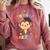 Kids 8th Grade Nailed It Monkey Graduation Comfort Colors Sweatshirt Crimson