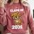 Kids Class Of 2031 Shirt Graduation Dabbing Dog Shirt Comfort Colors Sweatshirt Crimson