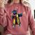 Kids HBCU Boys Grad Dabbing Graduation Comfort Colors Sweatshirt Crimson