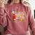 Kids Kindergarten Graduation Students Going To 1st Grade Comfort Colors Sweatshirt Crimson