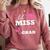 Kids Little Miss Pre-K Grad Preschool Prek Graduation 2025 Comfort Colors Sweatshirt Crimson