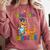 Kids Preschool Graduate Dinosaur Trex Preschool Graduation Comfort Colors Sweatshirt Crimson