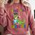 Kids Preschool Graduate T-Rex Dinosaur Preschool Graduation Comfort Colors Sweatshirt Crimson