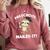Kids Kids Preschool Nailed It Sloth Graduation Comfort Colors Sweatshirt Crimson