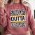Kids Straight Outta Kindergarten Graduation Comfort Colors Sweatshirt Crimson