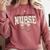 Labor And Delivery Nurse Stethoscope Coquette Bow Graduation Comfort Colors Sweatshirt Crimson
