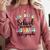 Last Day Autographs 1st Grade Graduation Boys Girls Groovy Comfort Colors Sweatshirt Crimson