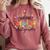 Last Day Of School Autograph 1st Grade Graduation Boys Girls Comfort Colors Sweatshirt Crimson