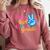 Last Day Of School Peace Out Grade 4 Graduation Kids Comfort Colors Sweatshirt Crimson