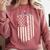 Last First Day Senior 2026 USA Flag Graduation Class Of 2026 Comfort Colors Sweatshirt Crimson