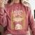 Latina Graduate Educated Powerful Class Of 2024 Graduation Comfort Colors Sweatshirt Crimson