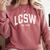 LCSW 2019 Graduation Shirt Comfort Colors Sweatshirt Crimson