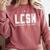 LCSW Licensed Clinical Social Worker Graduation Comfort Colors Sweatshirt Crimson
