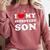 I Love My Introvert Son I Heart My Introvert Son Comfort Colors Sweatshirt Crimson