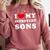 I Love My Introvert Sons I Heart My Introvert Sons Comfort Colors Sweatshirt Crimson