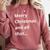 Merry Christmas Sarcastic Phrase For Introvert People Comfort Colors Sweatshirt Crimson