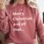 Merry Christmas Sarcastic Phrase For Introvert People Raglan Baseball Tee Comfort Colors Sweatshirt Crimson