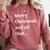 Merry Christmas Sarcastic Phrase For Introvert People Comfort Colors Sweatshirt Crimson