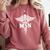 MSN Letters On Caduceus Medical Emblem MSN Nurse Graduation Comfort Colors Sweatshirt Crimson