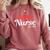 New Nurse 2018 Nurse Nursing School Graduation Shirt Comfort Colors Sweatshirt Crimson