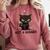 Not A Hugger Tee Angry Cat Sarcastic Cute Introvert Comfort Colors Sweatshirt Crimson