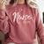 Nurse Est 2019 Shirt Women Nursing School Graduation Comfort Colors Sweatshirt Crimson