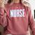 Nurse Glitch Aesthetic Graduation Nurse Glitch Graphic Art Comfort Colors Sweatshirt Crimson