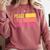 Peace Love Engineering Engineer School Graduation Retro Comfort Colors Sweatshirt Crimson