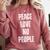 Peace Love And No People Sarcastic Humor Introvert Comfort Colors Sweatshirt Crimson Peace Love And No People Sarcastic Humor Introvert Comfort Colors Sweatshirt Crimson