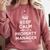 Personalized Keep Calm Graduation Christmas Team PROPERTY MANAGER Job Title Profession Birthday Comfort Colors Sweatshirt Crimson